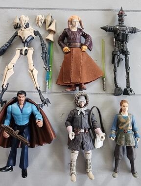 Hasbro Star Wars Lot of 6 3.75" Action Figures Vintage Saesee tiin Lando